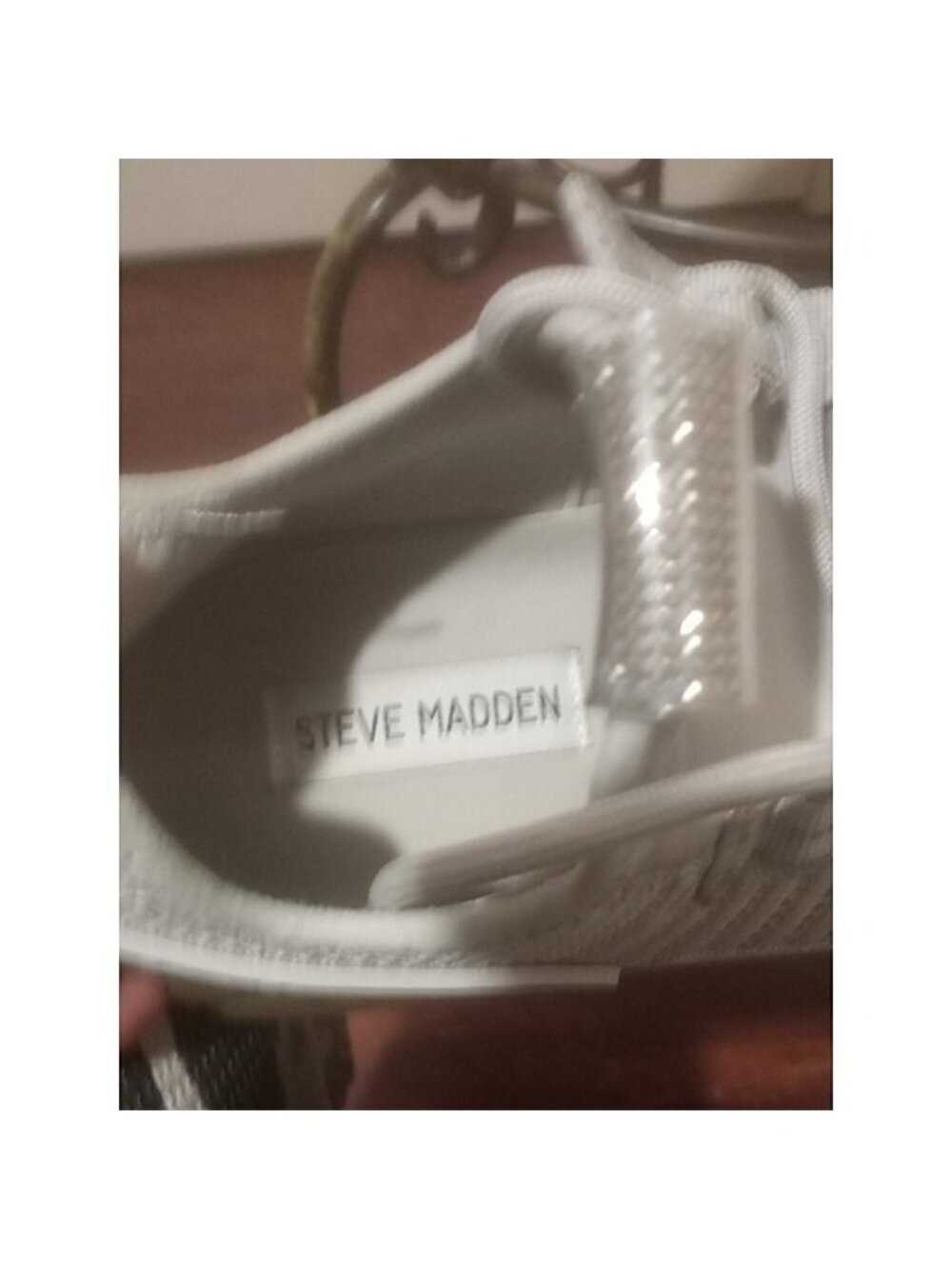 Steve Madden Womens Maxima-R White Bling Rhinestones Concert Sneaker Shoe Sz 8.5 - Picture 12 of 12